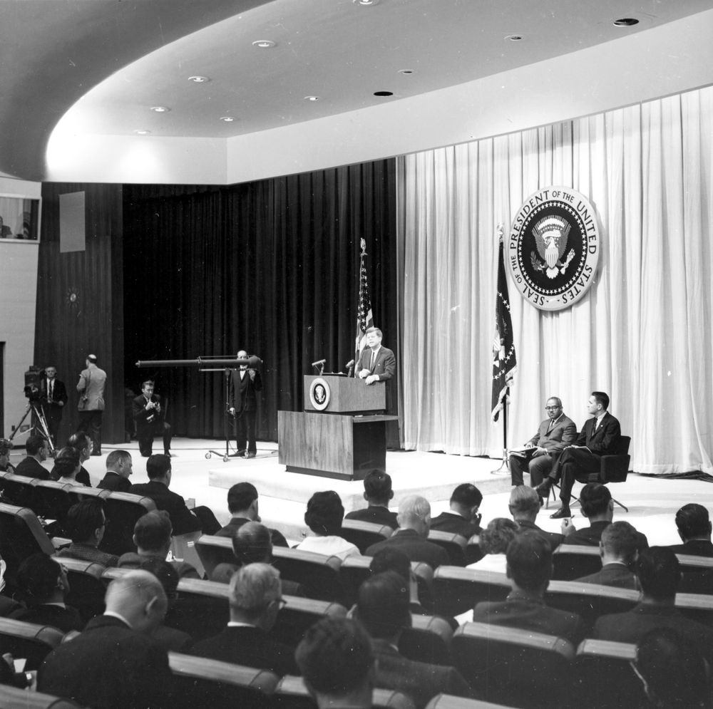 Press Conference, State Department Auditorium, 3:30PM - John F. Kennedy Presidential Library ...